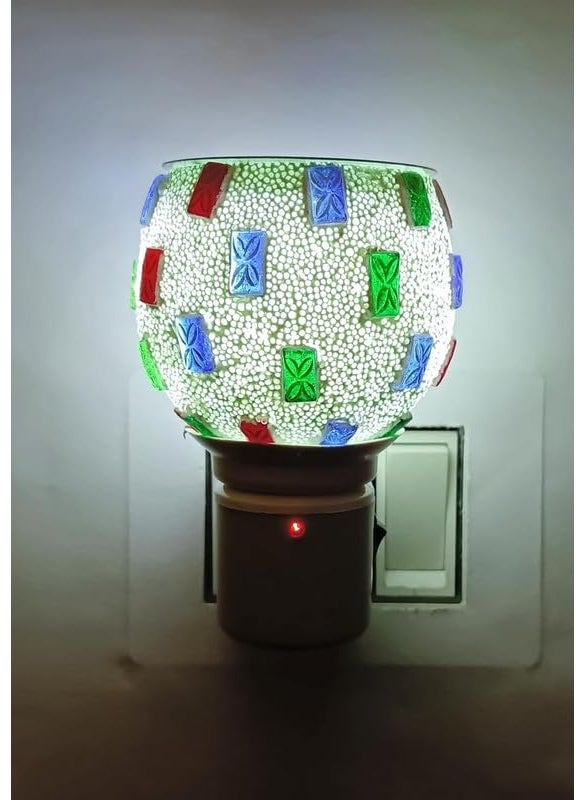 SHREE HANS CREATION SHREE HANS CREATION Ceramic Kapur Dani Electrical Camphor DiffuserHome Fragrance Aroma Glass Kapoor Dani Essential Oil Diffuser Burner Night Lamp2023CubaN  - Image 1