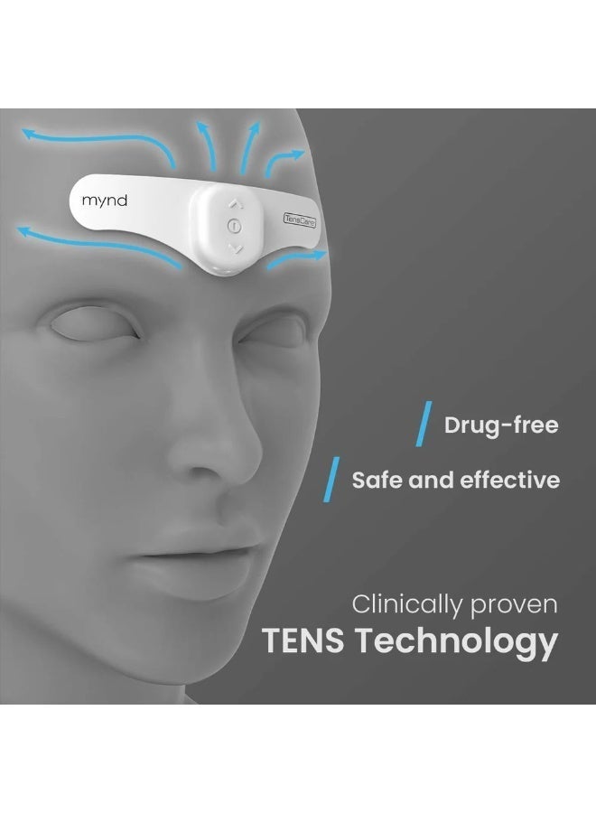 TensCare Mynd - 2 TENS Programmes for Migraine Relief with Treatment and Prevention Programmes, Drug Free Solution to Episodic and Chronic Migraines as Well as Headaches - Image 5