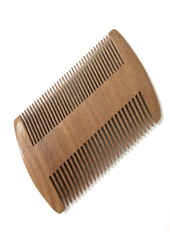 Luzen Wooden Beard Comb with PU Leather Case Pocket Beard Comb Fine & Coarse Teeth for Men Beards & Mustaches Grooming - Image 5