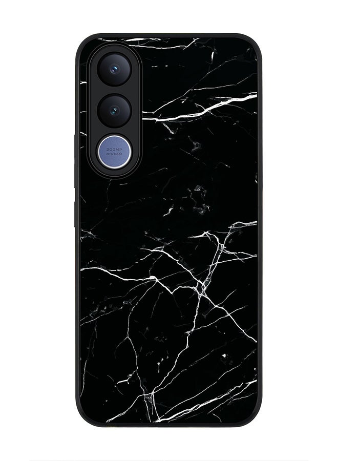 Stylizedd For vivo V70 FE Case,Slim fit Camera Protection, Shockproof Thin Phone cover  - Marble Print Black - Image 1