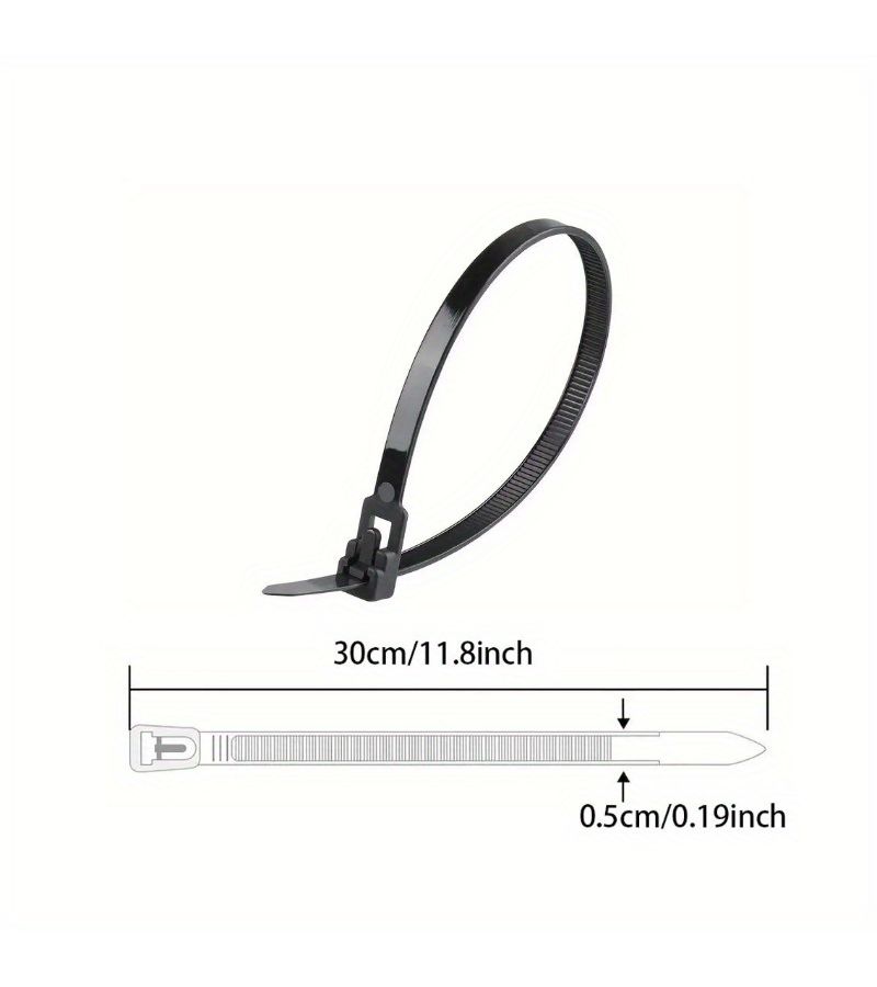 60 Pcs Heavy Duty Reusable And Releasable Plastic Cable Ties Large Model - Image 3