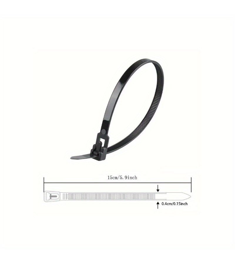 60 Pcs Heavy Duty Reusable And Releasable Plastic Cable Ties Large Model - Image 2