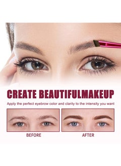 EELHOE Eyebrown Cream Eyebrow Brush,Multi Functional Eyebrow Cream Eyebrow Brush Set,Waterproof Sweat Resistant,Natural Persistence,Reaching The Contour Effect Of Oblique Wild Eyebrow Eye Shadow,Suitable For Use In Makeup(#Light Brown)  - Image 3