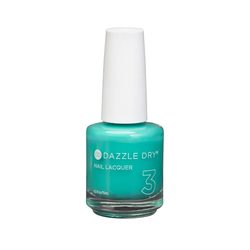 Dazzle Dry Nail Lacquer (Step 3) - Palm Springs - A mid-century modern deep seafoam green. Semi-sheer cream. (0.5 fl oz) - Image 1