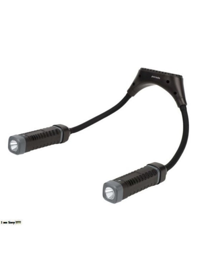 بورودو مصباح يدوي LED مغناطيسي قابل للفصل يُعلق حول الرقبة - 380 لومن، مدى 150 متر، مدة تشغيل تصل إلى 6 ساعات - Image 1