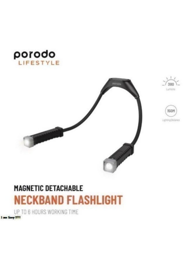 بورودو مصباح يدوي LED مغناطيسي قابل للفصل يُعلق حول الرقبة - 380 لومن، مدى 150 متر، مدة تشغيل تصل إلى 6 ساعات - Image 3