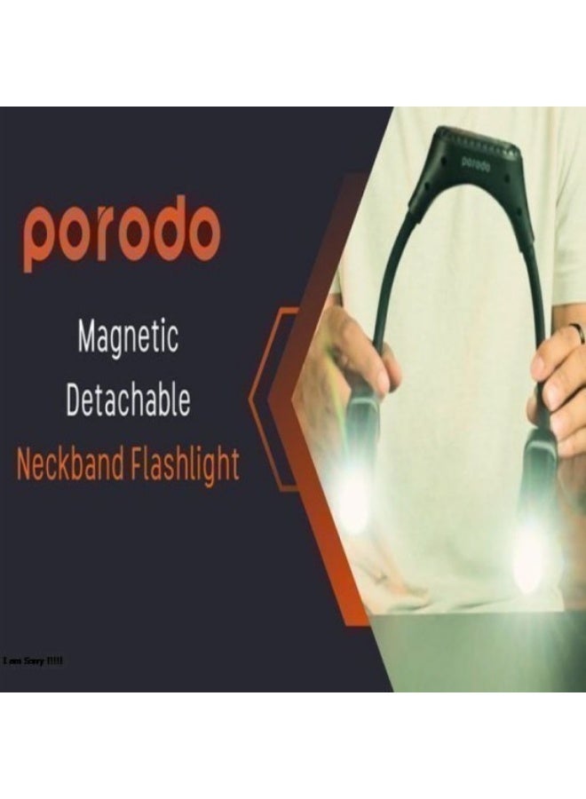 بورودو مصباح يدوي LED مغناطيسي قابل للفصل يُعلق حول الرقبة - 380 لومن، مدى 150 متر، مدة تشغيل تصل إلى 6 ساعات - Image 2