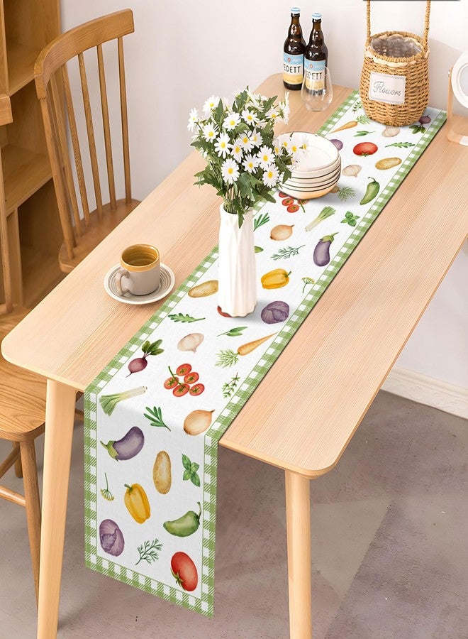 Pudodo Locally Grown Baby Shower Table Runner Farmers Market Vegetable Theme Party Decoration Kitchen Dining Room Home Decor - Image 2