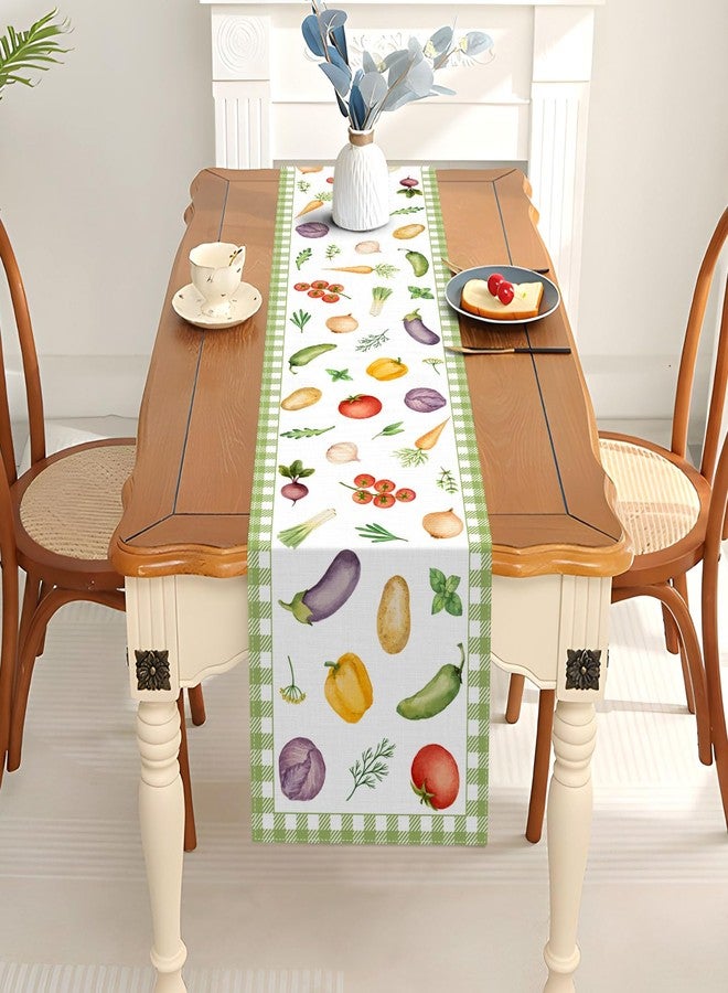 Pudodo Locally Grown Baby Shower Table Runner Farmers Market Vegetable Theme Party Decoration Kitchen Dining Room Home Decor - Image 4