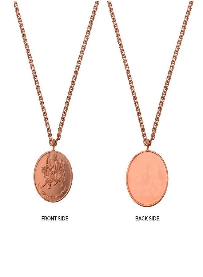 Pray Everyday Durga Mata Copper Pendant, Durga Mata Pre-energize Copper Pendant, Yantra - Image 2