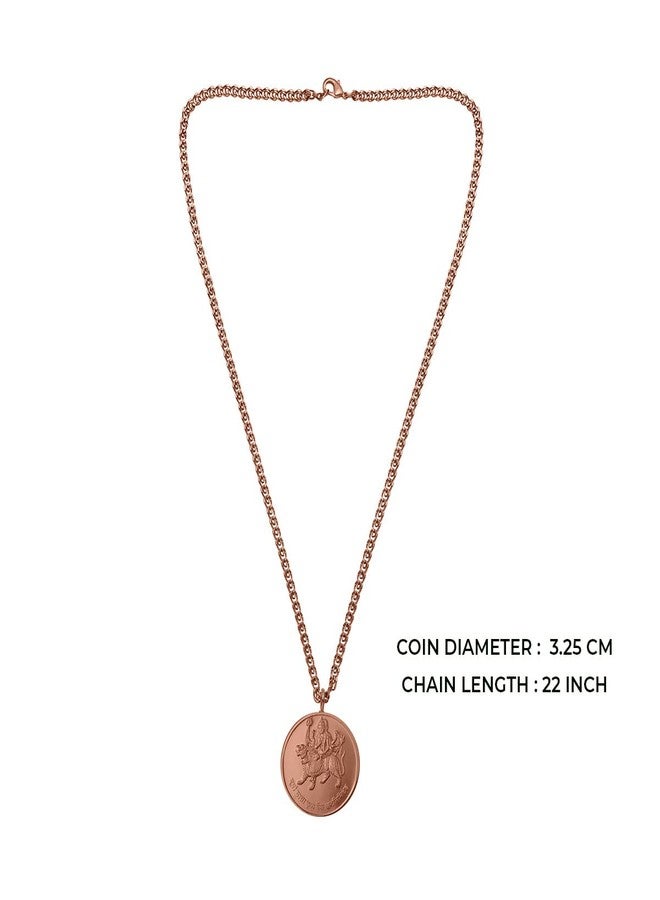 Pray Everyday Durga Mata Copper Pendant, Durga Mata Pre-energize Copper Pendant, Yantra - Image 3