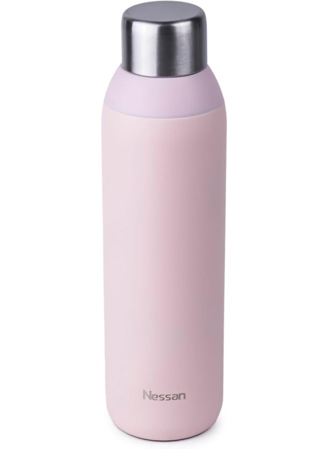 نيسان زجاجة حرارية مزدوجة الجدار من الفولاذ المقاوم للصدأ،  مل - وردي - Image 4