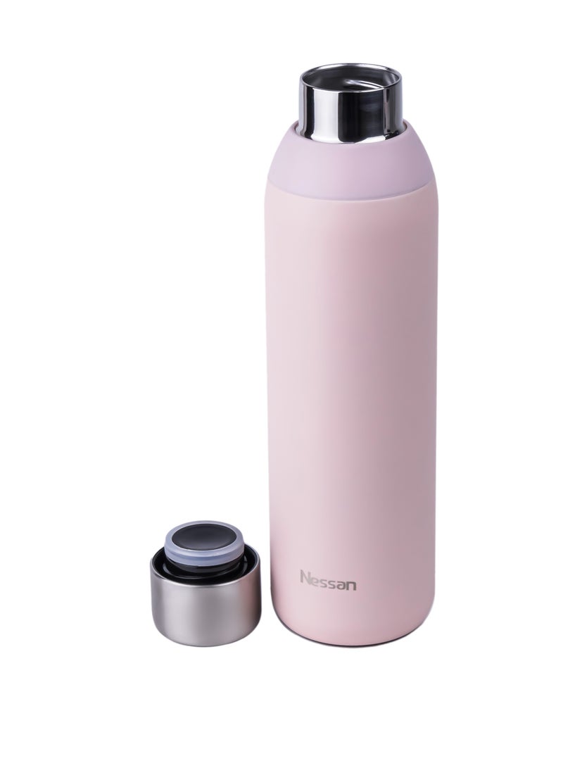 نيسان زجاجة حرارية مزدوجة الجدار من الفولاذ المقاوم للصدأ،  مل - وردي - Image 2