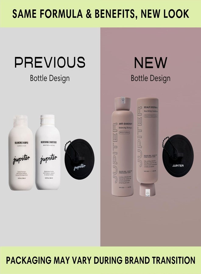 Jupiter, Dermatologist-Formulated Anti-Dandruff Shampoo, Conditioner, & Scalp Scrubber, for Women & Men, for Flaky, Itchy, Oily, & Dry Scalp, Vegan, Sulfate-Free, Color-Safe, & Paraben-Free, with Zinc - Image 2