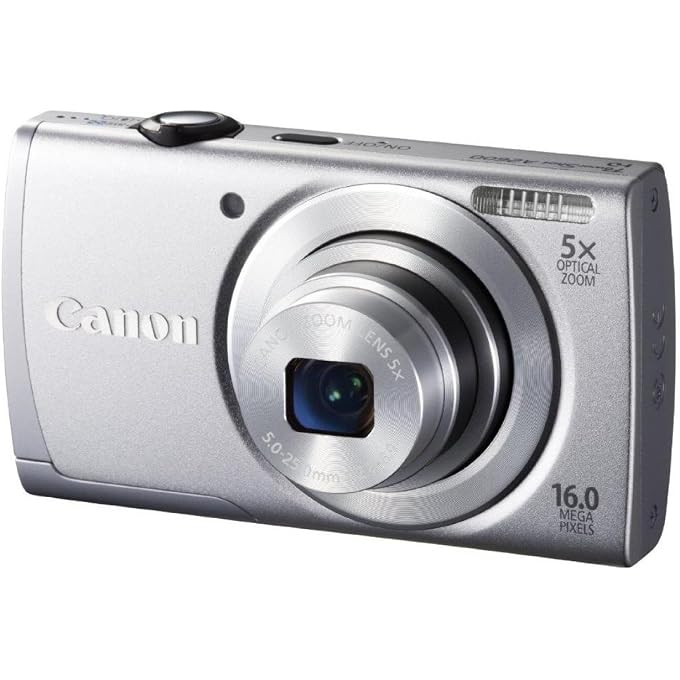 Canon PowerShot A2600 is 16.0 MP Digital Camera with 5X Optical Zoom and 720p Full HD Video Recording (Silver) - Image 1