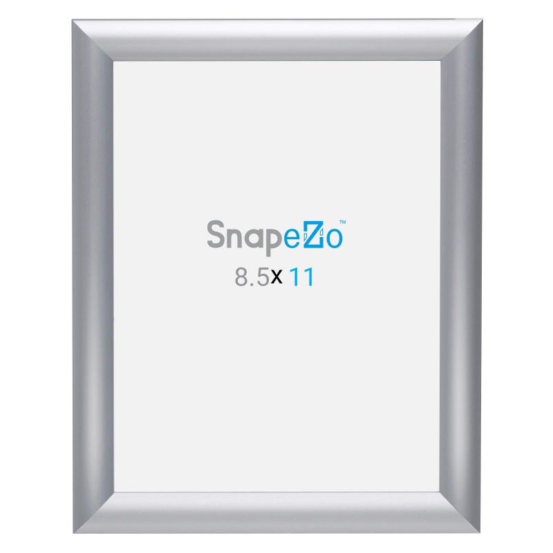 SnapeZo Certificate Frame 8.5x11 Inches, Silver 1 Inch Aluminum Profile, Front-Loading Snap Frame, Wall Mounting, Sleek Series - Image 5