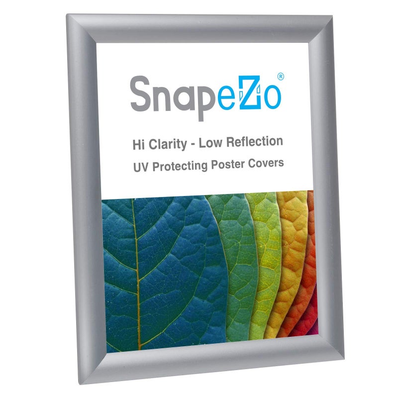 SnapeZo Certificate Frame 8.5x11 Inches, Silver 1 Inch Aluminum Profile, Front-Loading Snap Frame, Wall Mounting, Sleek Series - Image 2