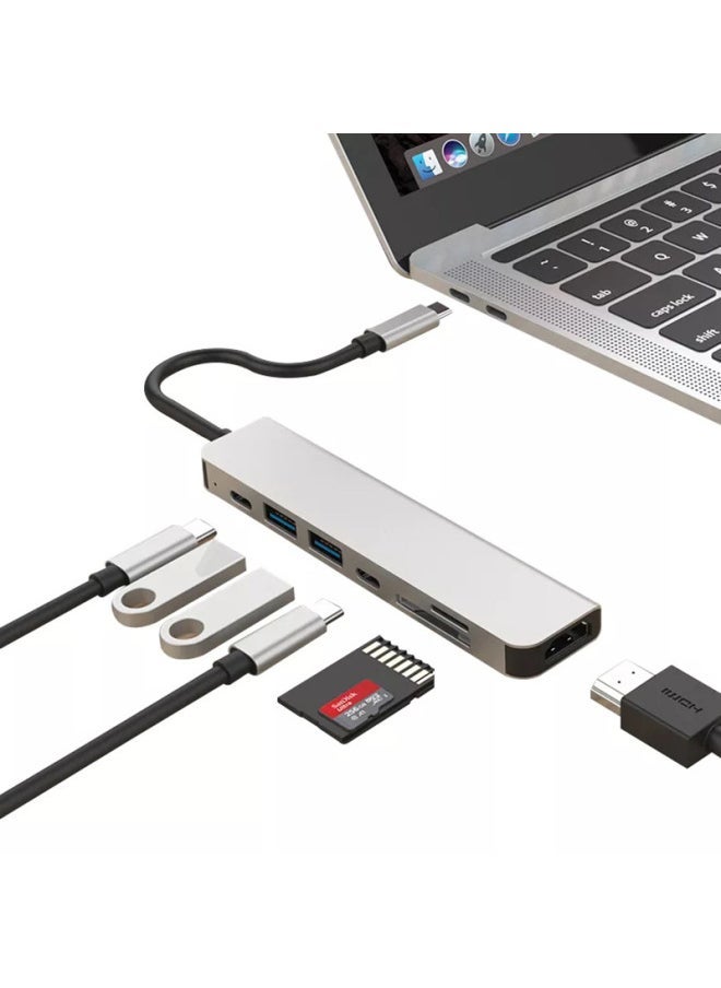 Direct Supply Of 7-in -1 Docking Station Type-c To HDMI Notebook Multi-function Docking Station Wholesale-Number Of Interfaces:One To Seven  - Image 1