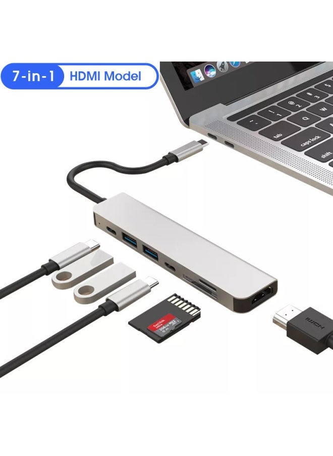 Direct Supply Of 7-in -1 Docking Station Type-c To HDMI Notebook Multi-function Docking Station Wholesale-Number Of Interfaces:One To Seven  - Image 3