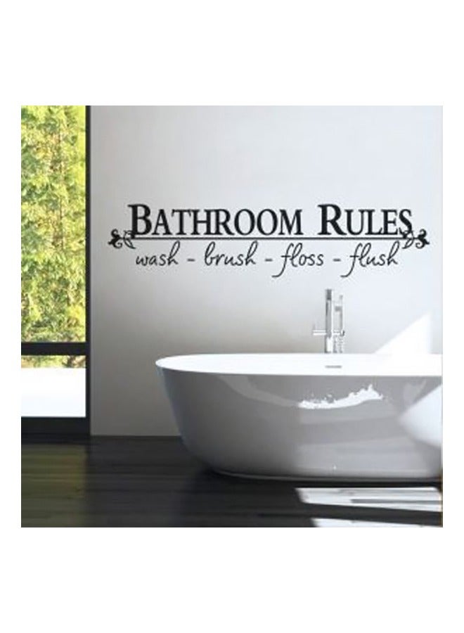 كوينج Bathroom Rules Themed Decorative Wall Sticker