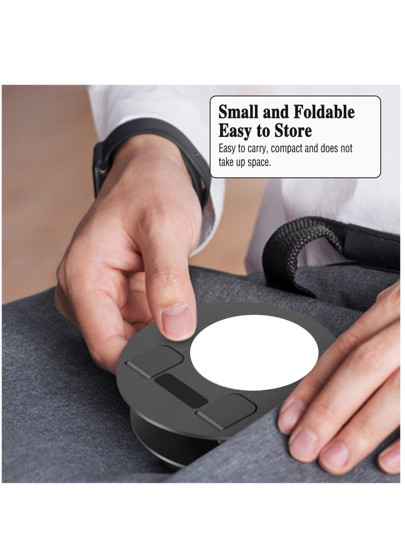 SOLARAE Foldable Aluminum Alloy Cell Phone Stand for Desk,Adjustable Phone Holder iPhone Holder Stand with Mirror Rotatable Cellphone Stand Compatible with All Smartphones iPhone11-14/Max/Ultra Tablet 4-10in - Image 4