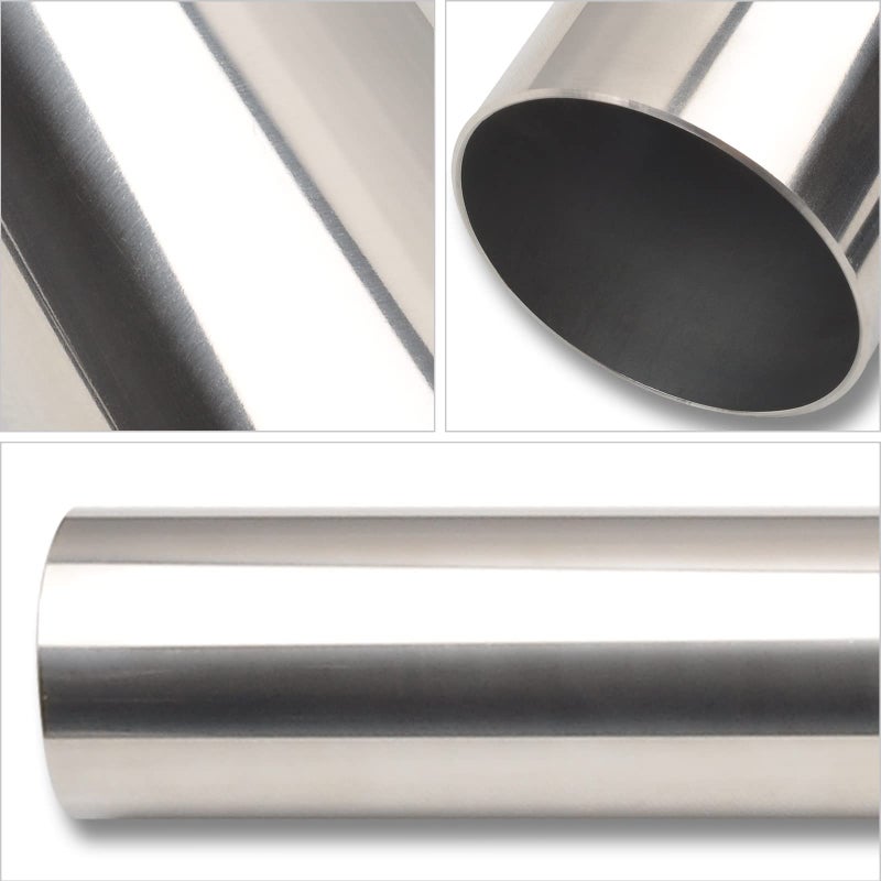 FGJQEFG 2.25 Inch Straight DIY Custom Mandrel Exhaust Pipe Tube Pipe, 30 Inch Length, 2.25'' OD Mandrel Straight Pipe, T304 Stainless Steel, Universal Fitment - 1PC - Image 3