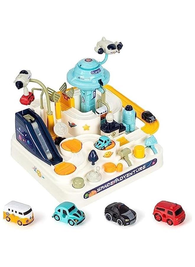 HOOKOR Race Track Car Adventure Toy for 3+ Year Old Boys, Space Magnet Toy Thinking Fine Motor Skills Toys for 3 Year Old Toys 3 4 5 6 7 Years Old Boys Girls  - Image 1