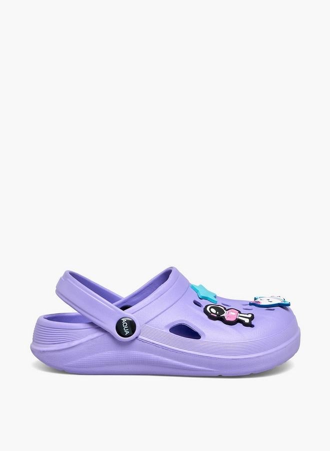 Aqua Girls Space Jibbitz Embellished Clogs - Image 1