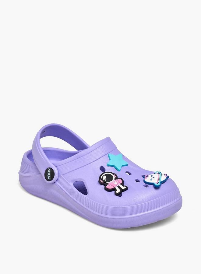Aqua Girls Space Jibbitz Embellished Clogs - Image 2