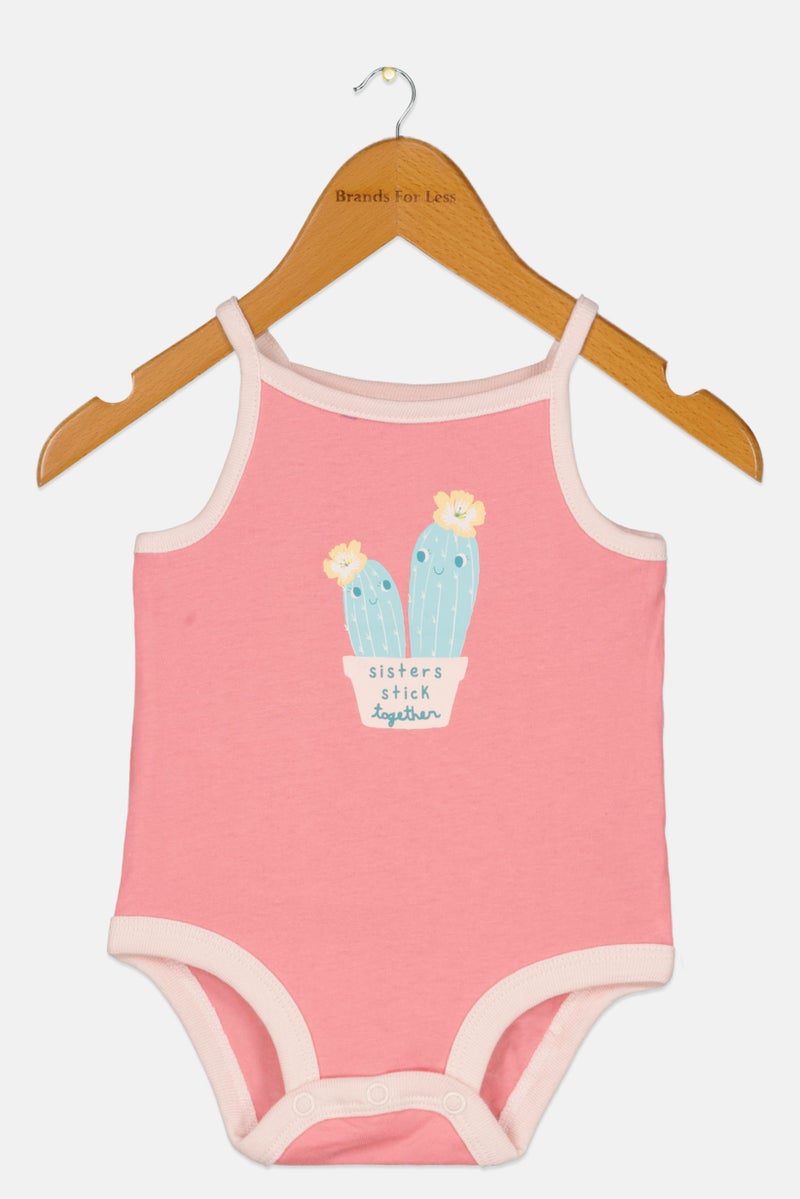 carter's Toddlers Girl Graphic Print Rompers, Pink - Image 1