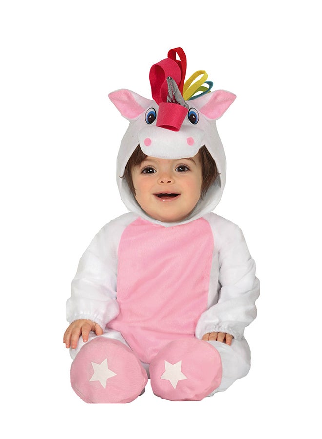 Fiestas Guirca Unicorn Baby Costume, 6-12 Months. Includes: HOOD, JUMPSUIT, FEET