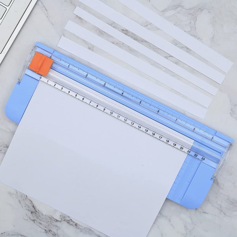 HAV CREATION Small Guillotine Paper Cutter – Portable Paper Trimmer with Ruler for A5 Paper, Photos, Labels & Craft Projects – Cute & Compact Cutting Board (Multicolour) - Image 3