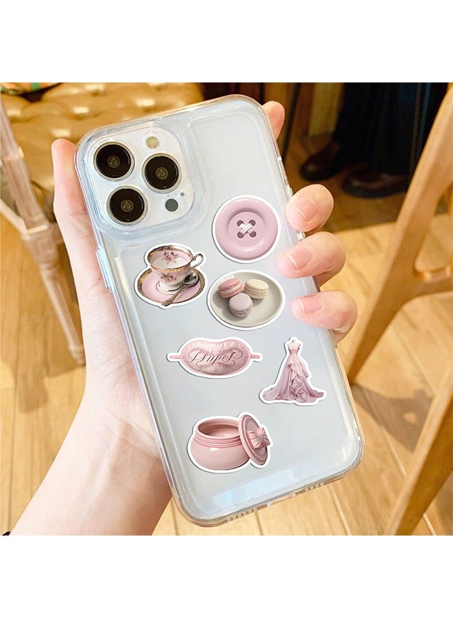 Beyond 50Pcs Girls Gentle Ballet Pink Sticker, Pink Aesthetic Graffiti Sticker for Kids Teens, Cute Pink Laptops Decals for Water Bottles Journal Bag Phone  - Image 4