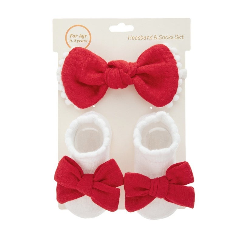 Generic Cute Kids Lace Socks Headband Set Bow Decor 5#A10-1-318 