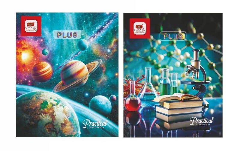 FIRST CLICK دفتر عملي | للعلوم، الرياضيات، الفيزياء، الكيمياء، الأحياء، الكمبيوتر | 100 صفحة | الحجم - 22 × 27 سم | قد يختلف تصميم غلاف الدفتر - Image 2