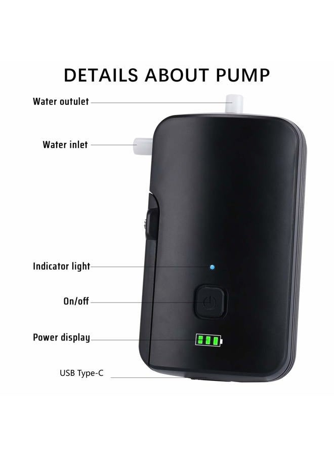 AZXJC Portable Camping Shower Set, IPX7 Waterproof Built-in 4400mAh USB Rechargeable Battery Shower Pump for Family Camp Hiking Backpacking Travel Beach Pet Flowering, Rechargeable Outdoor Water System - Image 5