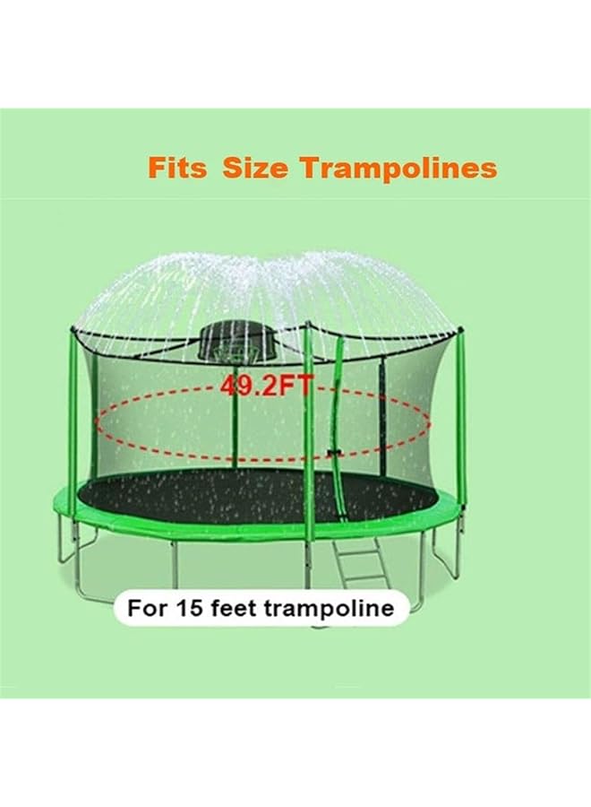 Excefore Trampoline Sprinkler 15M/49.2Ft Round Trampoline Accessories Fun Summer Outdoor Backyard Waterpark Kids Sprinkler Cool Toys Hose Sprinkler For Kids Water Play Games In Yards - Image 4