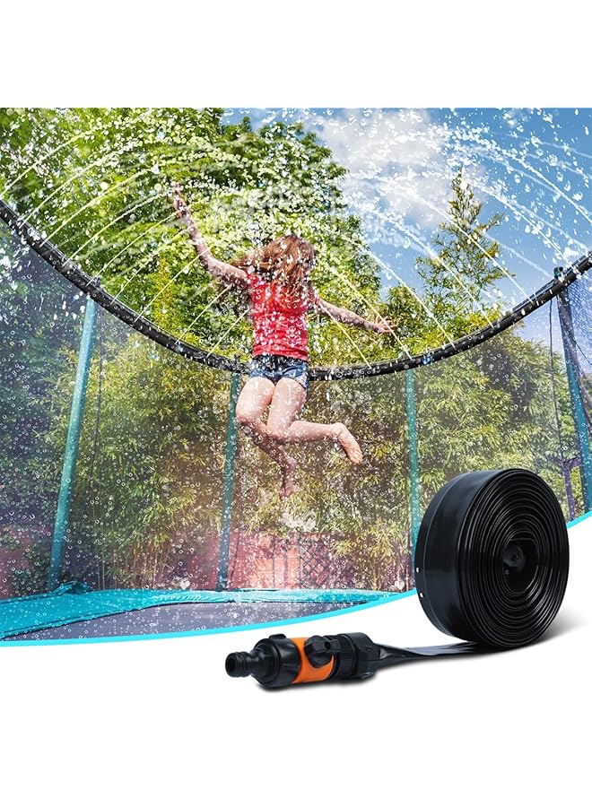 Excefore Trampoline Sprinkler 15M/49.2Ft Round Trampoline Accessories Fun Summer Outdoor Backyard Waterpark Kids Sprinkler Cool Toys Hose Sprinkler For Kids Water Play Games In Yards - Image 1
