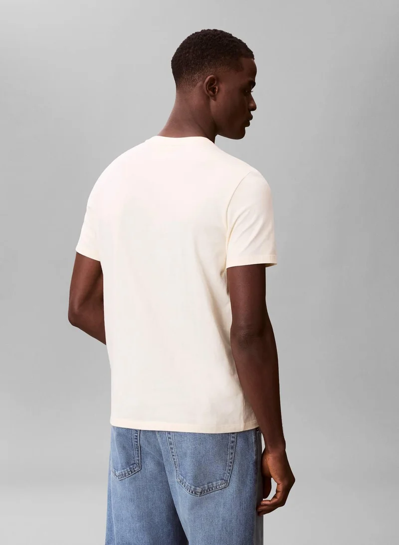 Calvin Klein Jeans  Monogram Logo Cotton T-Shirt for Men | Best Price UAE