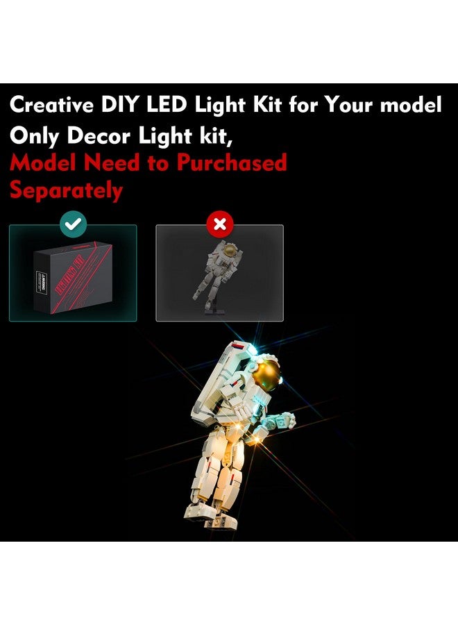 Vonado VONADO LED Light Kit Compatible with Lego Space Astronaut 31152 (Lights Only, No Models) Creative Lighting Set Accessories Compatible with Lego Astronaut 31152 Building Set  - Image 2