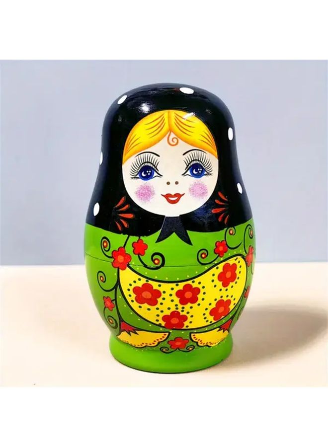 Variant 53 Handmade Wooden Russian Matryoshka Nesting Doll Floral Bird Design - Image 4