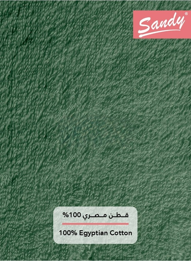 Sandy Premium Hotel Quality Hair Towel Set 100% Cotton Made in Egypt - 600 GSM, Soft Quick Drying and Highly Absorbent (4 Pack - 50x90 cm), Olive - Image 4