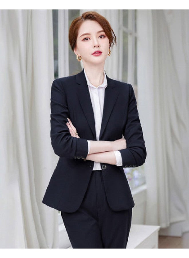 ROMON Simple And Versatile Women'S Suit, Business Casual Elegant Style Blazer, Comfortable And Slim-Fit Women'S Suit Jacket - Image 1