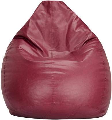 ink craft كرسي bean bag كلاسيكي من إنك كرافت للغرفة النوم وغرفة المعيشة لون مارون 2XL بدون حبوب - Image 1
