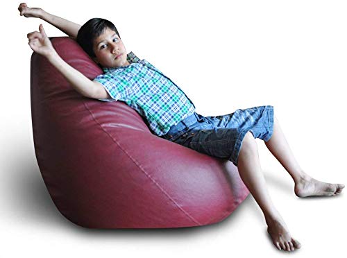 ink craft كرسي bean bag كلاسيكي من إنك كرافت للغرفة النوم وغرفة المعيشة لون مارون 2XL بدون حبوب - Image 2