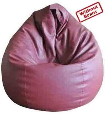 ink craft كرسي bean bag كلاسيكي من إنك كرافت للغرفة النوم وغرفة المعيشة لون مارون 2XL بدون حبوب - Image 4
