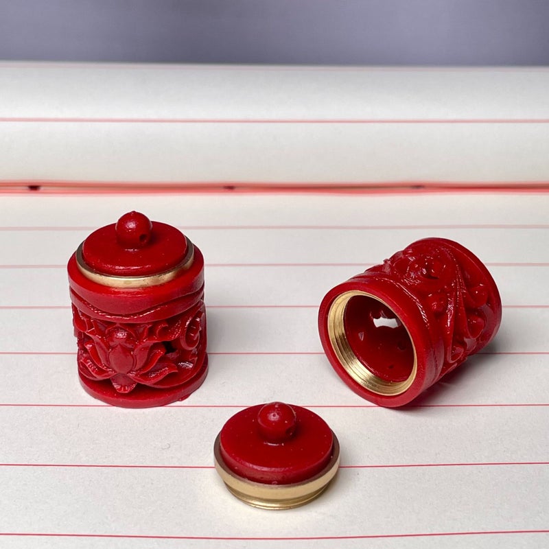 Generic High Content Cinnabar Lotus Sachet Pendant 3. Cinnabar cylinder [sachet accessories]] 