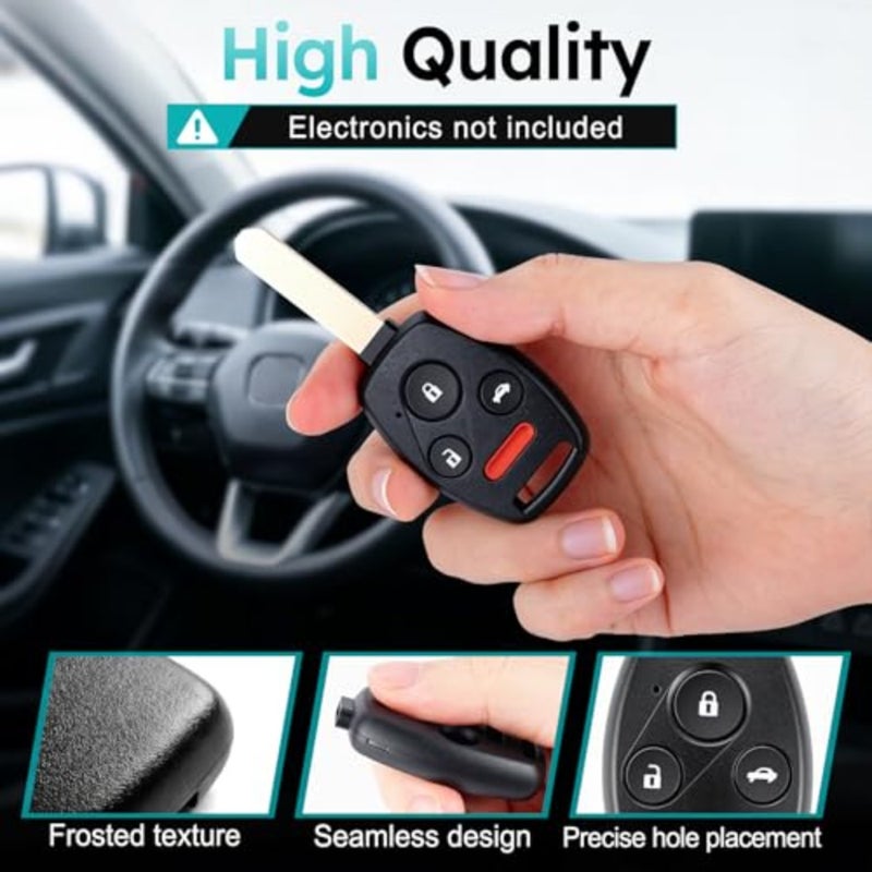 حافظة ووسادة عن بعد للدخول بدون مفتاح، القطع غير مطلوب، متوافق مع Honda 2003-2012 Accord/ 2006-2013 Civic EX/ 2009-2015 Pilot/2005-2006 CR-V، مفتاح استبدال السيارة - Image 3