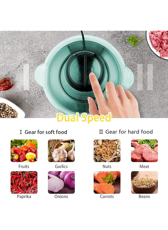 erorex Electric Meat Grinder Food Processor 3L Stainless Steel Meat Mixer Food Chopper For Meat Vegetables Fruits And Nuts With 4 Sharp Blades Stainless Steel Food Grinder For Meat 3L  - Image 3