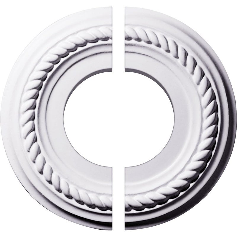 Ekena Millwork CM07AL203500 7 78OD x 3 12ID x 34P Small Alexandria Ceiling Medallion Fits Canopies up to 458 2 Piece